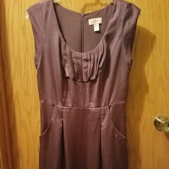 Ann Taylor silk purple dress - Picture 2 of 2